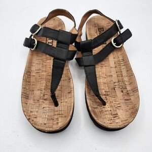 Born Black Sandals with Cork Sole